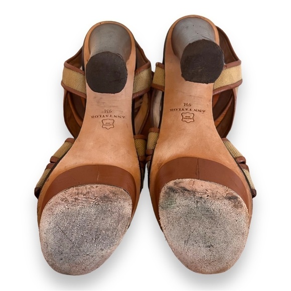 Ann Taylor Rosemary Canvas Stacked Heel Platform Sandals in Forest Moss Green - Picture 12 of 12